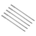 thumbnail image 5 of Uxcell 1/4" Hex Shank 5.9" Length H4 Magnetic Hexagon Screwdriver Bit S2 Steel 5 Pack, 5 of 5