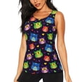 thumbnail image 2 of Uemuo Owls And Hearts Pattern Workout Tank Tops for Women Breathable Moisture-wicking tank top Sleeveless Running Loose Fit Yoga Tops Active Shirts Sports Gym Exercise, 2 of 9