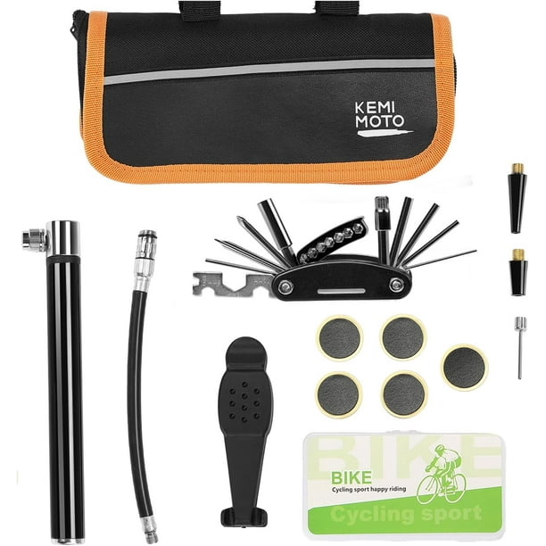 KEMIMOTO Bike Bicycle Repair Tool Kit,16Pieces Multifunctional Bike
