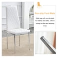 thumbnail image 3 of FIRSCOOK Modern Dining Chairs, Set of 4 White Metal and PU Upholstered Dining Side Chairs, 3 of 7