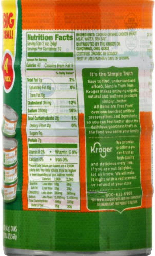 Simple Truth Organic Canned Chicken BIG Deal! - 5 oz - 4 ct