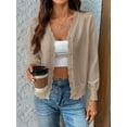 thumbnail image 4 of Women'S Long Sleeve V-Neck Button Down Cardigan Knit Shrugs Sweater Khaki S, 4 of 9