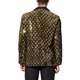 thumbnail image 3 of BLAZERS FORMAL TUXEDO DE HOMBRE INSPIRE CHIC Con Solapa Pico, Un Botón, Brillante, Argyle, Lentejuelas, Color Dorado, 3 of 7