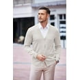 thumbnail image 4 of ELESOL Men's V Neck Cardigan Sweater Casual Lightweight Button Down Knitted Cardigan Sweater, 4 of 7