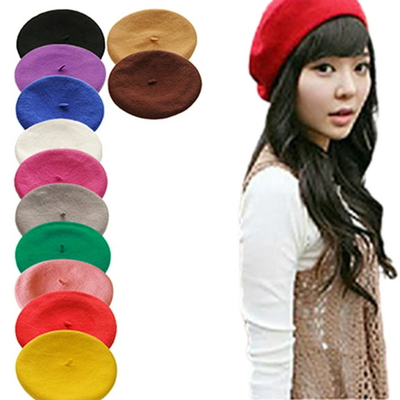 Bobasndm Womens French Style Fashion Beret Hat with Warm Wool Liner,Wool Beret Hats Winter Outdoor Hat Fashion Winter Hat for Women