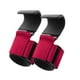 thumbnail image 4 of 2 ganchos para levantamiento de pesas, correas de levantamiento de gimnasio, empuñaduras portátiles y ligeras para Rojo, 4 of 9