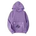 thumbnail image 4 of Yievot Cat Pouch Hoodies for Women Kangaroo Pocket Dog Pouch Sweatshirts Pet Carrier Pullover Long Sleeve Fall Sweatshirt, 4 of 5