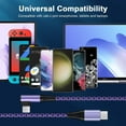 thumbnail image 4 of USB C Cable,USB C to USB C Cable 6ft Right Angle 90 Degree FiveBox Nylon 100W PD Type C Fast Charging Cord USB C to Type C Charger Cables for Samsung,Purple, 4 of 7