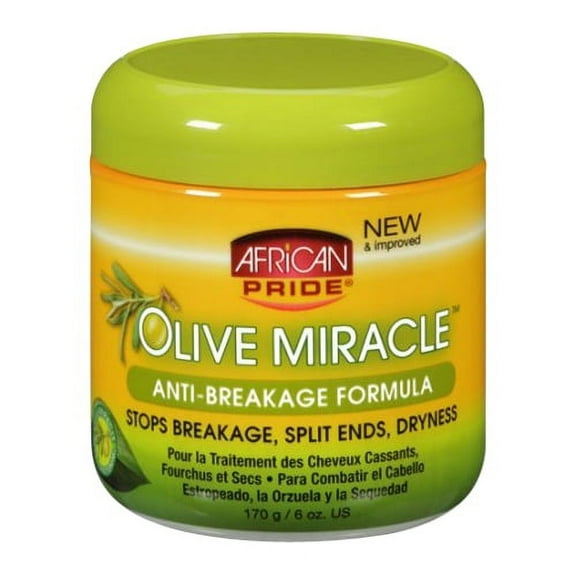 African Pride Olive Miracle anti-Breakage Formula Hair Creme, 6 Oz