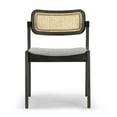 thumbnail image 3 of Set of 2 Berdine Light Brown Faux Leather Upholstered Dining Chair with Black Iron Legs, 3 of 8