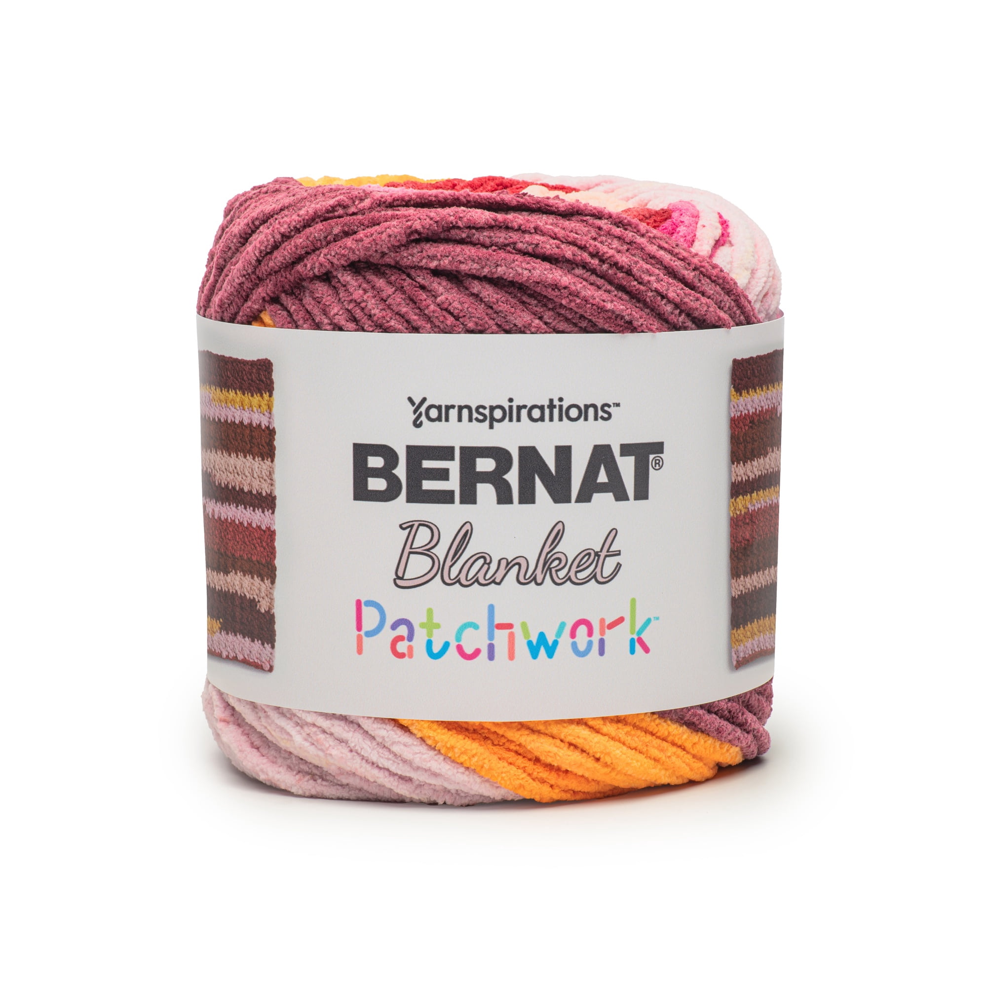 Bernat® Blanket patchwork™ #6 Super Bulky Polyester Yarn, Cherry twist 10.5oz 220yd (2Pk)