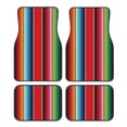 thumbnail image 1 of Balery Mexican Serape Blanket Stripes Juego de 4 Alfombrillas para Auto, Revestimientos de Caucho Resistente, Diseño Antideslizante, 1 of 7