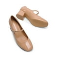 thumbnail image 4 of Women's Mary Jane Block Heel Pumps with Square Toe and Buckle Strap, 4 of 7