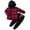 A, variant on 1-5T Toddler Boys Autumn Outfits Set Kids Long Sleeve Plaid Hooded Top Drawstring Jogger Sweatpant 2Pcs Plaid Clothes