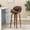 Dark Brown, variant on 30" Swivel Bar Stool Mid-Century Modern - Walnut Frame, Cognac Fabric, Chrome Footrest (Black)