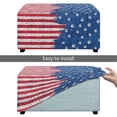 thumbnail image 5 of Xixirimido American Flag and Paws Pattern Ottoman Cover Rectangle Footrest Ottoman Slipcovers Footstool Cover Form Fit Stretch Ottomans Protective Cover for Living Room, Large, 5 of 7