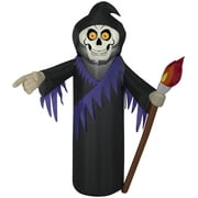 Gemmy Airblown Inflatable Reaper, 3.5 ft Tall, Black