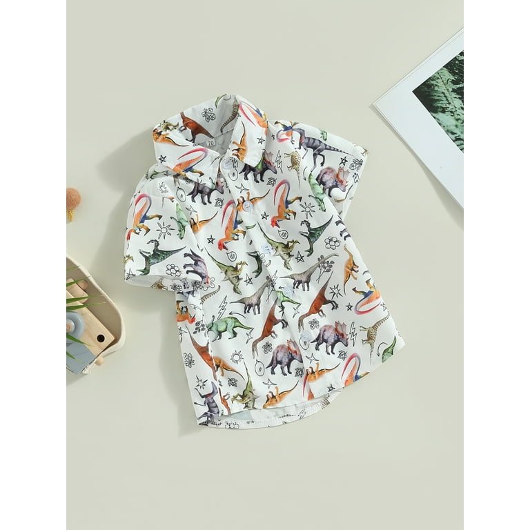 boys dinosaur dress shirt