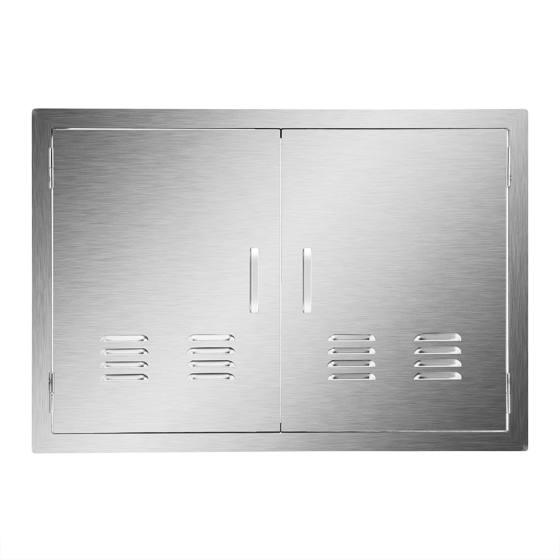 SUS304 Stainless Steel Door, Double Doors, 2mm Thick Frame, 16 Louvered