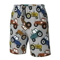 thumbnail image 5 of Kdxio Color Tractor Pattern Mens Casual Shorts - Drawstring Summer Beach Sports Shorts for Men, 5 of 9