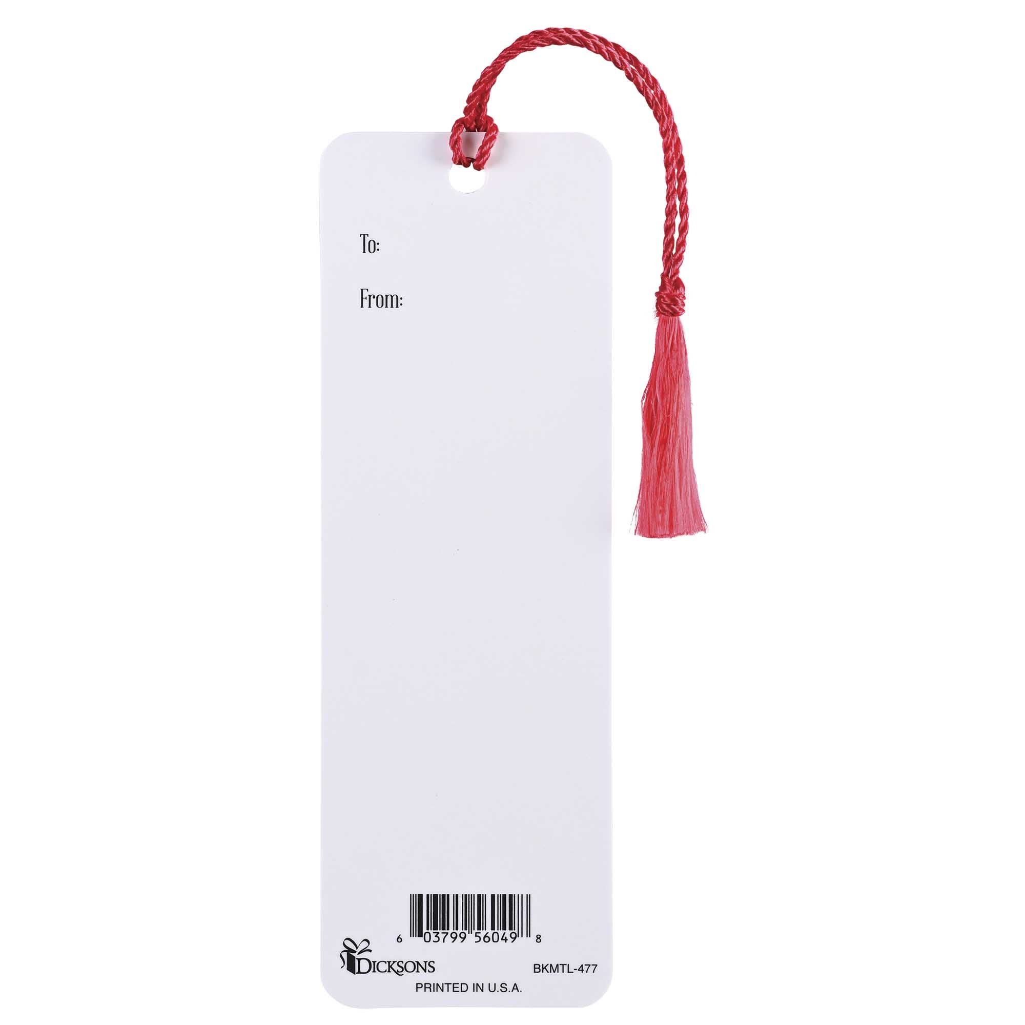 Dicksons BKMTL-477 Patriotic Blessed is The Nation Red, White, and Blue 2 x 6 Inch Paper and Tassel Place Keeper Bookmark Pack of 12