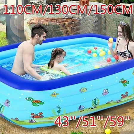 Willstar 150/130/110CM Large Inflatable Portable Children's Inflatable Swimming Pool Home Adult Pool Baby Bath