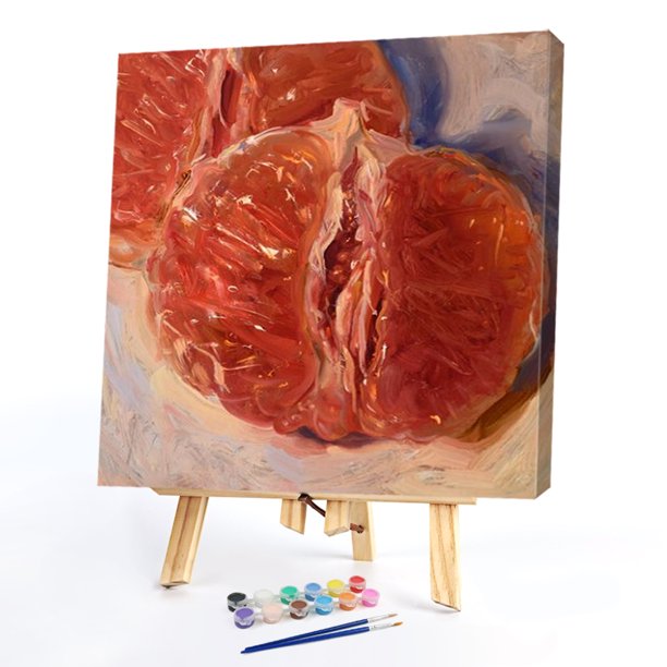 Cuadros Decorativos Kit de pintura por númeroscuadro de arte al óleo de pomelo DIYdecoración de pared para el hogar Ehuebsd embutido en tela
