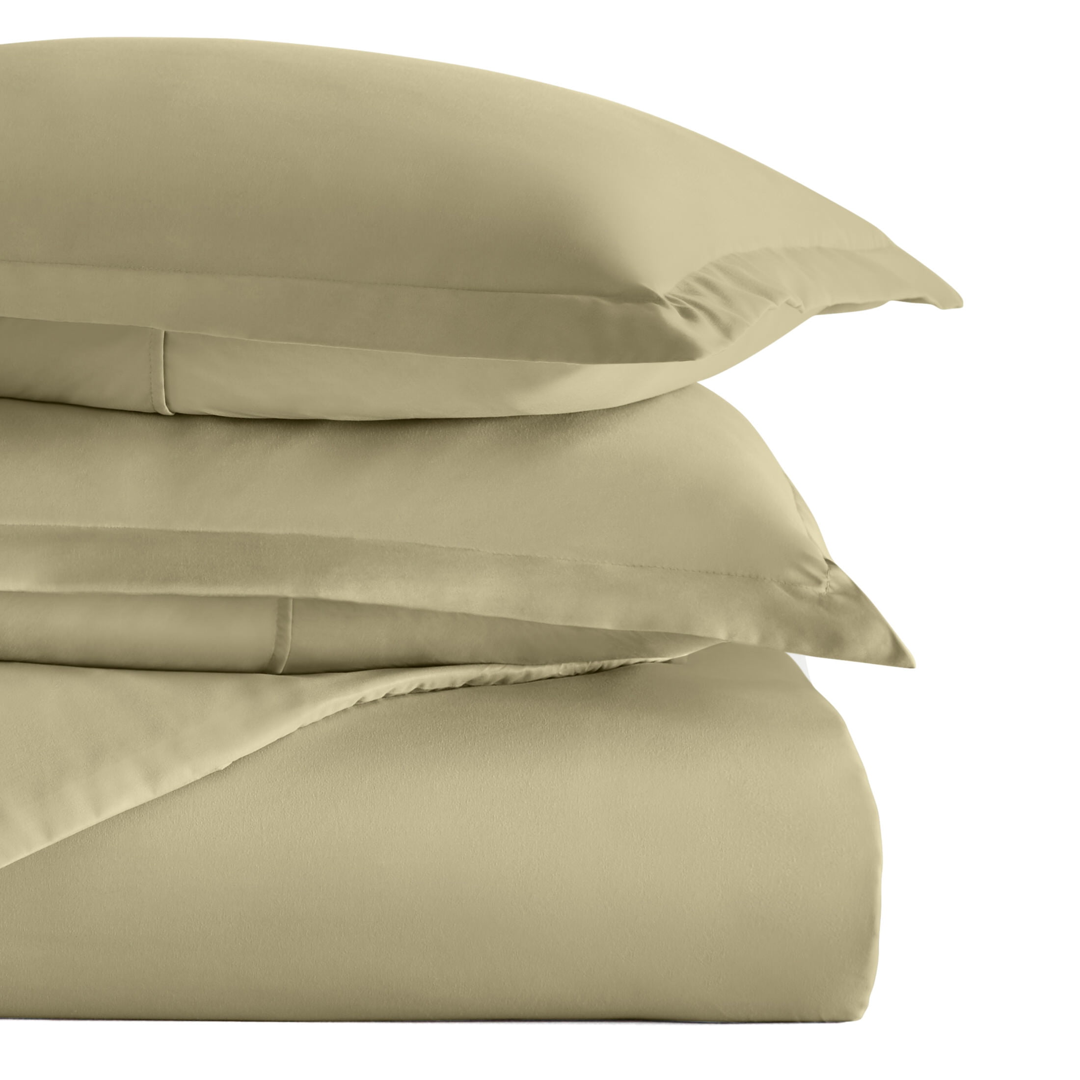 Noble Linens 3-Piece Sage Duvet Cover Set, Full/Queen