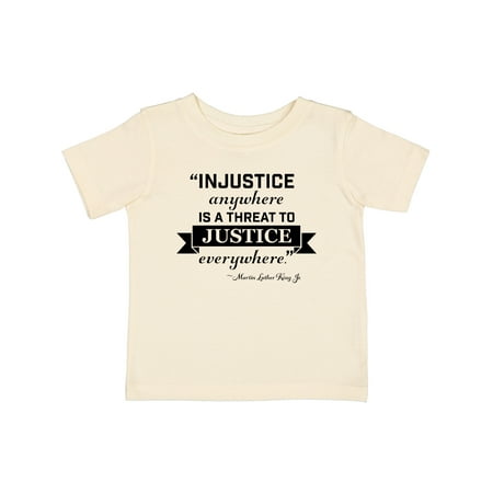 

Inktastic Injustice Anywhere is a Threat to Justice Everywhere- Martin Luther King Jr. Gift Baby Boy or Baby Girl T-Shirt
