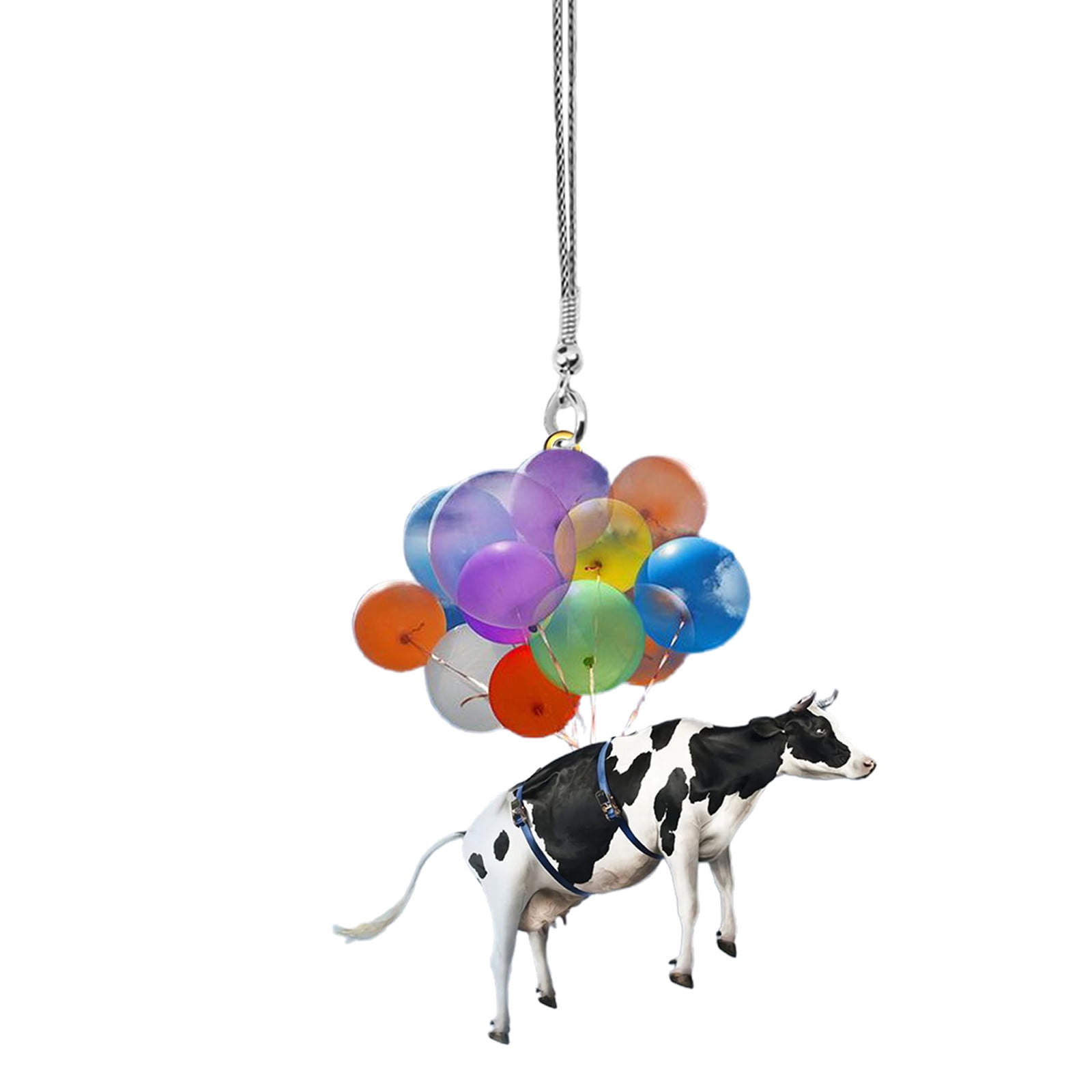 Floleo Clearance Cute Cows Car Hanging Ornament with Colorful Balloon