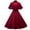 Wine, variant on Tbopshirt Women's 2 Piece Outfits Women Casual Summer V Neck Sleeveless Dress and Overall Suit Wide Leg Pants