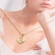 thumbnail image 2 of Collar para mujer, joyería para mujer, collar de acero inoxidable con letras en forma de corazón de melocotón, 26 letras, cadena para clavícula, blusa para mujer, 2 of 4