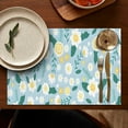 thumbnail image 5 of Pioneer Flower Floral Print Pattern Summer Placemats Table Placemats Set Of 4-Linen Kitchen Washable Placemats Table Mats 12x18 Inch Non-Slip Heat Resistant, 5 of 6