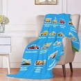 thumbnail image 3 of Truck Construction Flannel Lightweight Blankets Quilt Plush Fleece Soft Bedding Throw Blanket for Couch and Bed 80"x60" for Adult, 3 of 6