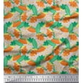 thumbnail image 1 of Soimoi Poly Georgette Fabric Berries & Autumn Leaves Print Fabric by The Yard 52 Inch Wide, 1 of 3