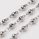 thumbnail image 1 of Tarnish Resistant 304 Stainless Steel Ball Link Chains Soldered Decorative Chains with Spool Stainless Steel Color 3.5mm about 32.8 Feet(10m)/roll, 1 of 2