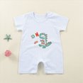 thumbnail image 2 of KPOPLK Baby Girl Clothes Infant Newborn Girl Outfits Summer Clothes Romper Short Sleeve Crewneck One -Piece Size 3-6 Months,Light Blue, 2 of 6