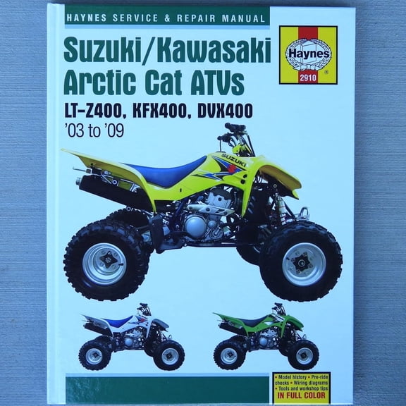 Service & Repair Manual for Suzuki LTZ 400 LTZ400 Kawasaki KXF KFX400 Arctic Cat DVX DVX400 2003-2009