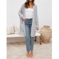 thumbnail image 4 of Women's Fall Long Batwing Sleeve Open Front Chunky Knit Cardigan Sweater, 4 of 20