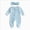 Blue, variant on Newborn Newborn Bodysuit Romper Baby Girls Footies Romper Spring Newborn Fart Coat Long Sleeve Pack Foot Climb Newborn Fall Winter Gift Clothes,Orange Jumpsuit Sleep & Play Bodysuit