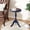 Navy Blue, variant on HLR Round Small End Table, Wooden Pedestal Side Coffee Table, Vintage Accent Nightstand for Living Room, Entryway, Navy Blue