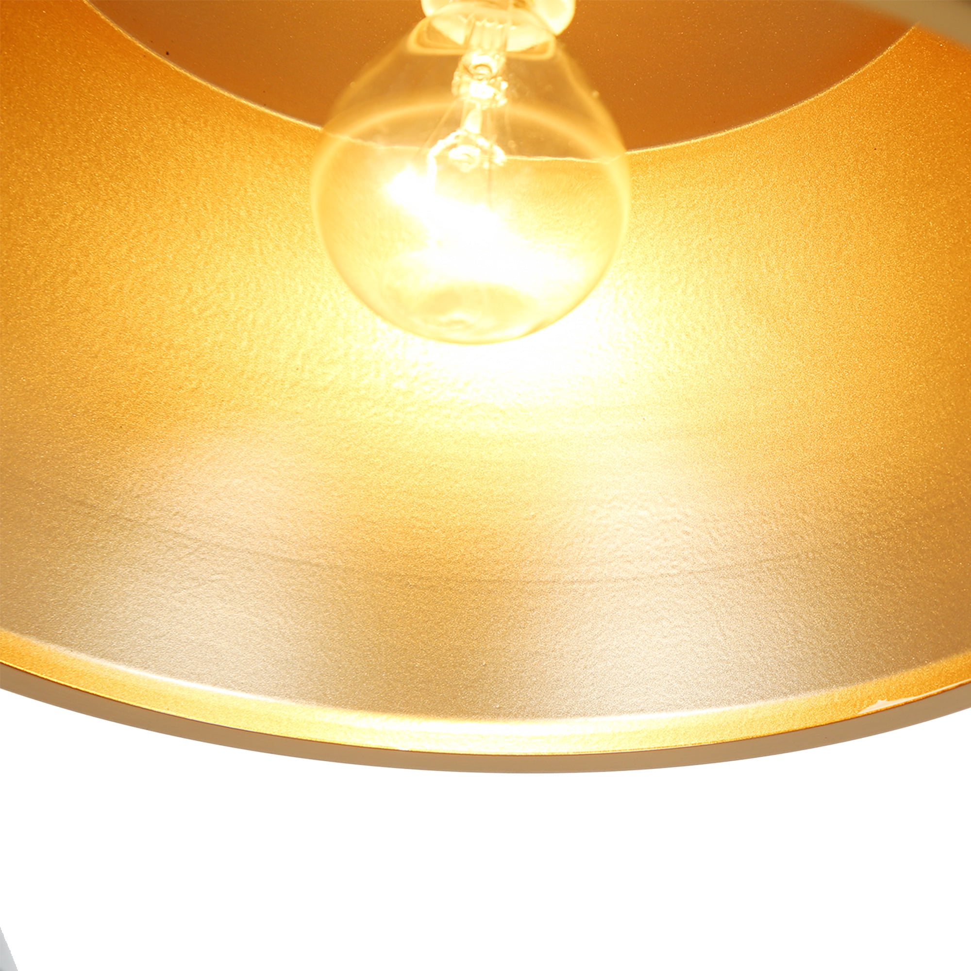LNC White and Gold Modern Dome Pendant Light with Brass Finish for Kitchen or Dining Room