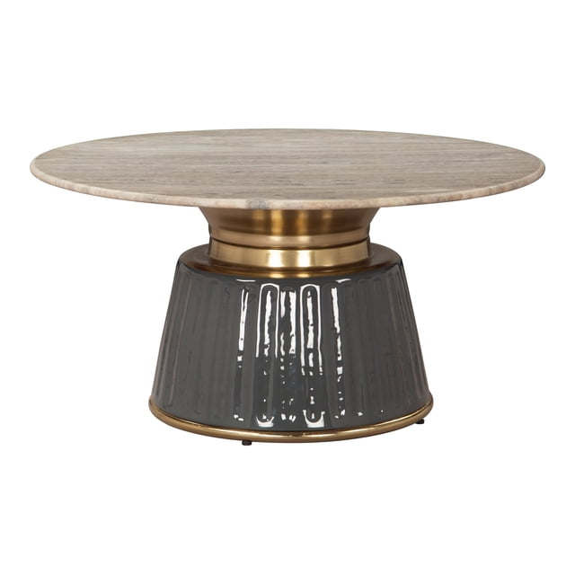 Mesa de Centro Glasa Gris Kessa Muebles