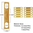 thumbnail image 2 of NATEFEMIN Guitar Setup Shims for Neck Adjustment Brass Electric Bass Elevate Angle Improve Bridge Action 10 Piece Set Luthier Tools, 2 of 9