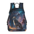 thumbnail image 1 of Balery Night Sky Wolf Mochila Ligera para Hombres y Mujeres – Resistente y Impermeable, Ideal para la Escuela, el Trabajo, los Viajes y el Uso Diario, 1 of 7