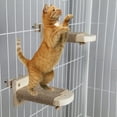 thumbnail image 3 of Cat Climbing Steps for Crate Cage Sisal Hemp Covered Pet Scratching Step Cat Perch Furniture Cage Shelf Ladder with Install Screws for Kittens Adult Cats, 3 of 8
