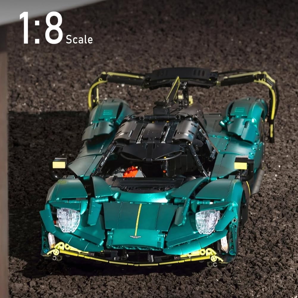 Sports Car Building Set, 1:8 Scale Hybrid Hypercar Model Kit for Adults to Build, Collectible Race Toy for Home or Office Décor, Racing Gift for Car Lover and Motorsport Fans