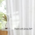 thumbnail image 5 of Sheer Window Panel Curtains - Grommet Top Gauzy Sheer Drapes Lightweight Breathable Panels for Windows (2-Pack, 54 Wide x 63 inch Long, White), 5 of 7