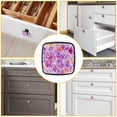 thumbnail image 6 of 4 Pcs Cabinet Handle Drawer Pulls Geometric Pink Knobs with Screws Square Furniture Office Cabinet Knob Decoration, 6 of 7