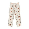 thumbnail image 6 of Uemuo Cute Squirrel Pattern Men's Wide Leg Palazzo Lounge Pants with Pockets Light Weight Loose Comfy Casual Pajama Pants-Large, 6 of 9